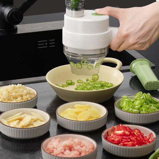 🥔 Limited time half price - Multifunctional electric hand vegetable cutting set