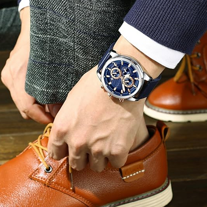 Lässige elegante Herren Quarzuhr mit leuchtendem Zifferblatt
