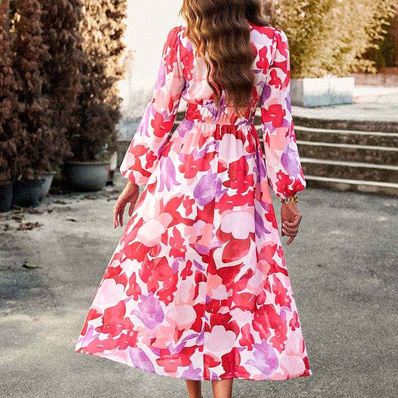 🔥Printed Casual V-Neck Boho Dress for Women🔥