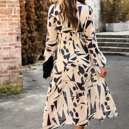 🔥Printed Casual V-Neck Boho Dress for Women🔥