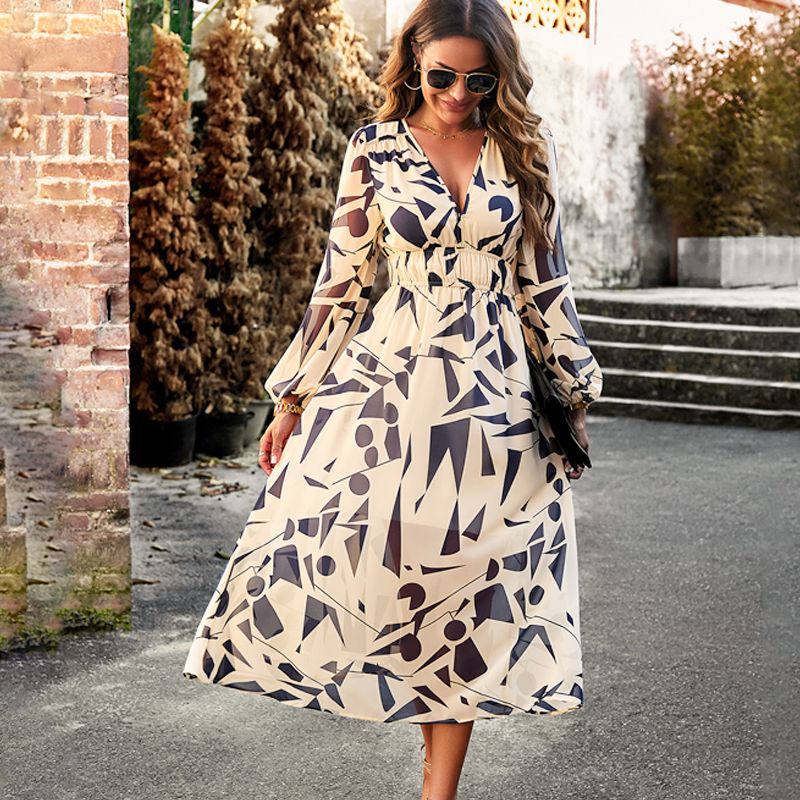 🔥Printed Casual V-Neck Boho Dress for Women🔥
