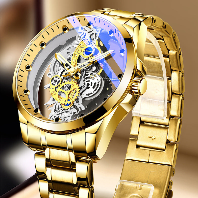 ⌚ FÜR KURZE ZEIT 50% RABATT! ⚡ Zweiseitige Skelettuhr – Nicht-mechanisches Tourbillon, leuchtstark, 30 m wasserdicht ✨