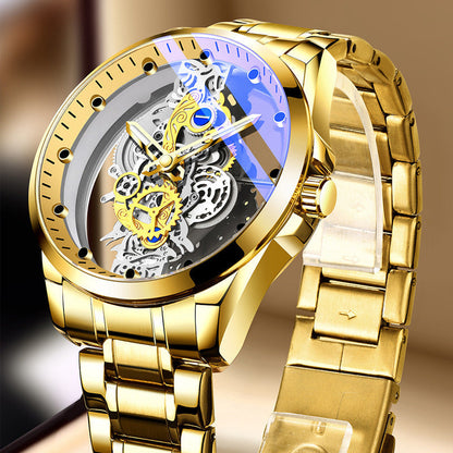 ⌚ FÜR KURZE ZEIT 50% RABATT! ⚡ Zweiseitige Skelettuhr – Nicht-mechanisches Tourbillon, leuchtstark, 30 m wasserdicht ✨