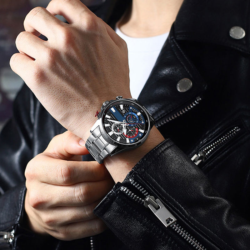 ⌚Orologio da uomo con cinturino in acciaio al quarzo