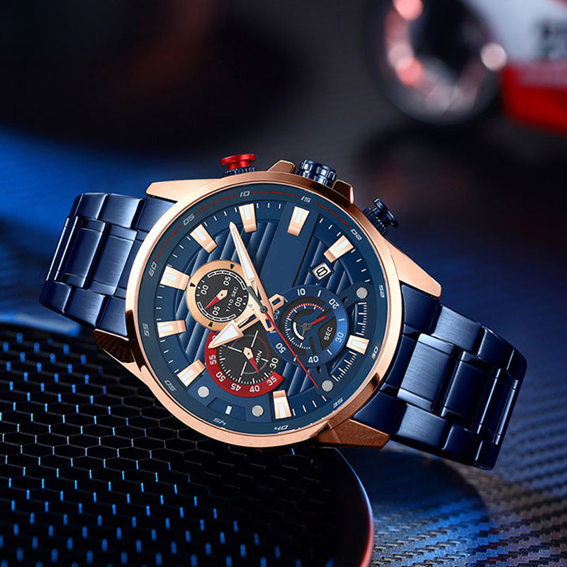 ⌚Orologio da uomo con cinturino in acciaio al quarzo
