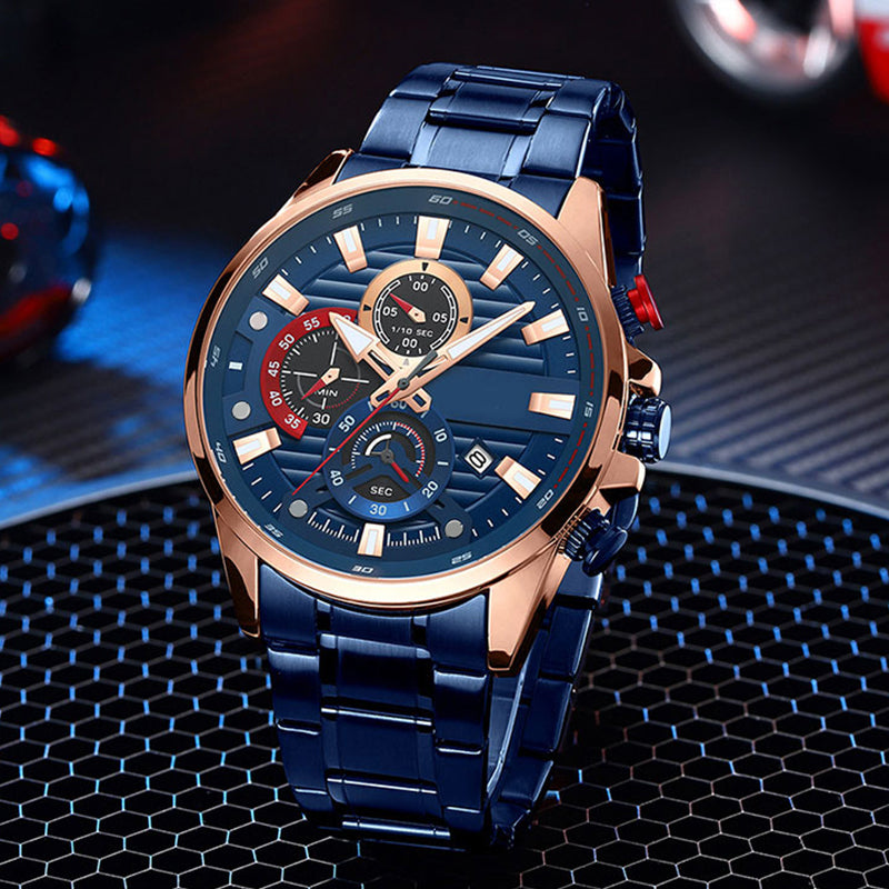 ⌚Orologio da uomo con cinturino in acciaio al quarzo