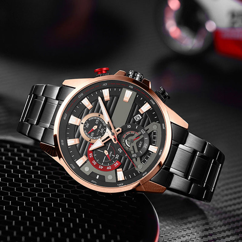 ⌚Orologio da uomo con cinturino in acciaio al quarzo