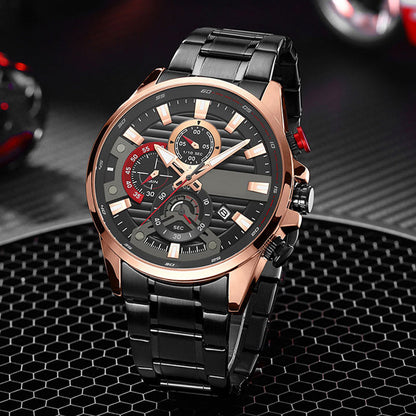 ⌚Orologio da uomo con cinturino in acciaio al quarzo