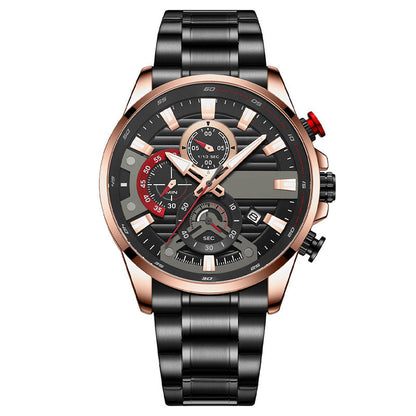 ⌚Orologio da uomo con cinturino in acciaio al quarzo