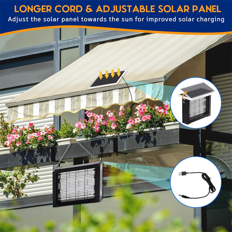 🦟 JETZT 50 % RABATT! ☀️ Leistungsstarker Solar-Insektenvernichter mit 3500 V – für drinnen und draußen, wasserdicht und chemiefrei für wirksamen Schutz 🏠