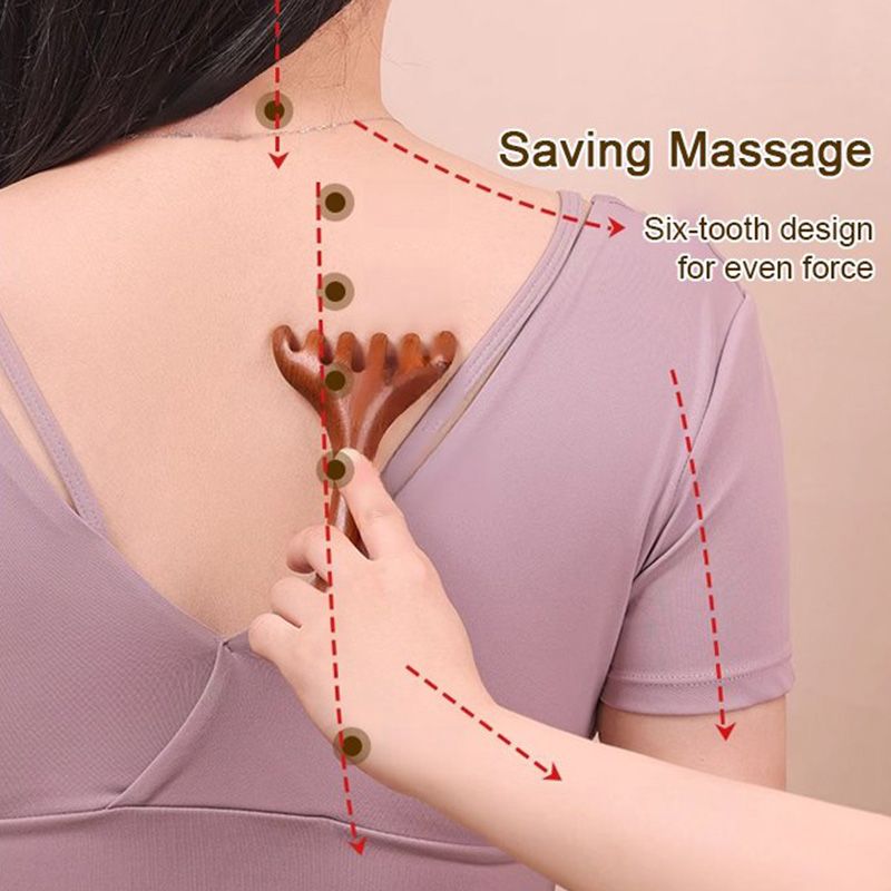 🔥Solange der Vorrat reicht 40 % Rabatt!🎉Massagekamm mit sechs Zinken für die Meridiane