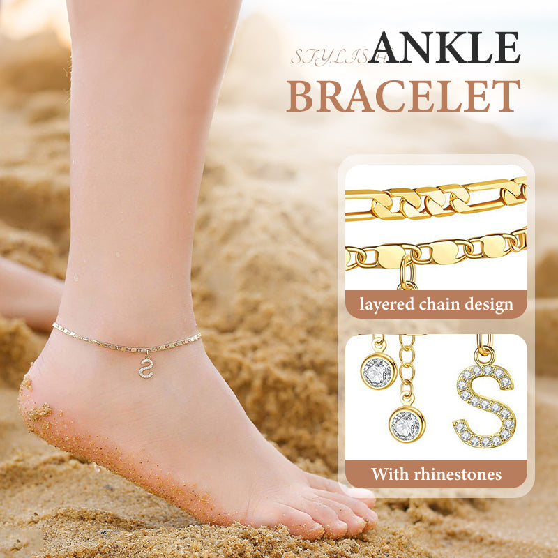 💃Женска наруквица за зглоб у слојевима златне боје