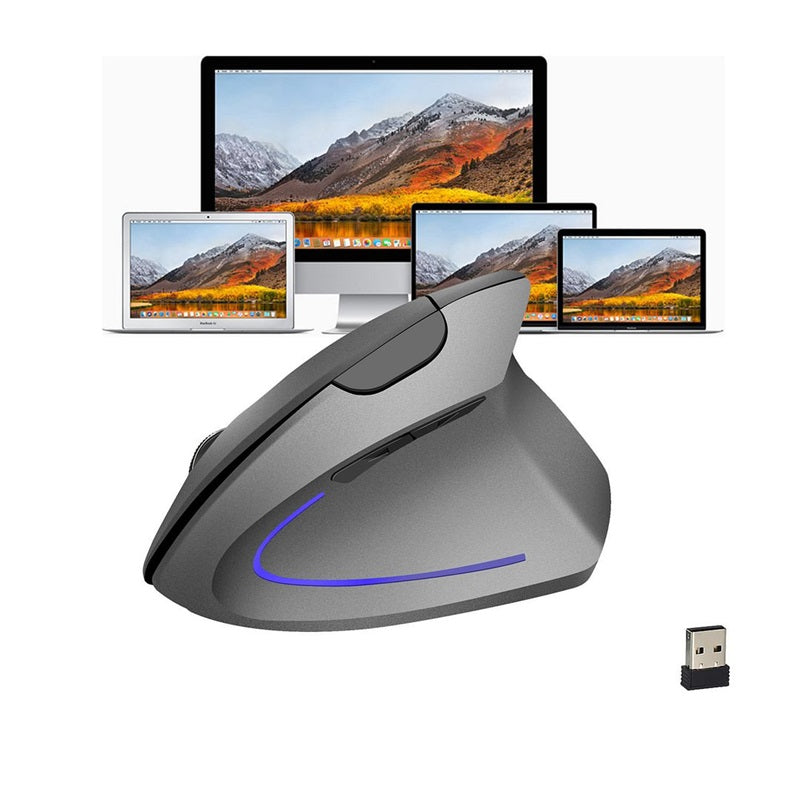 🖱Mouse ottico verticale ergonomico, wireless e ricaricabile tramite USB