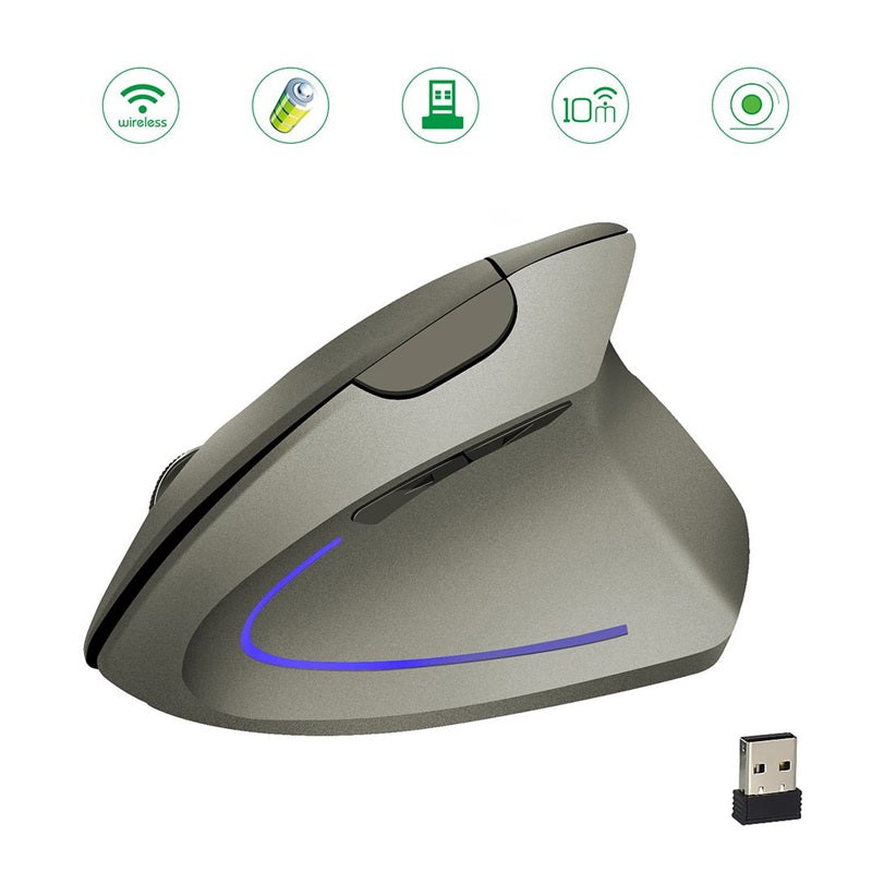 🖱Mouse ottico verticale ergonomico, wireless e ricaricabile tramite USB