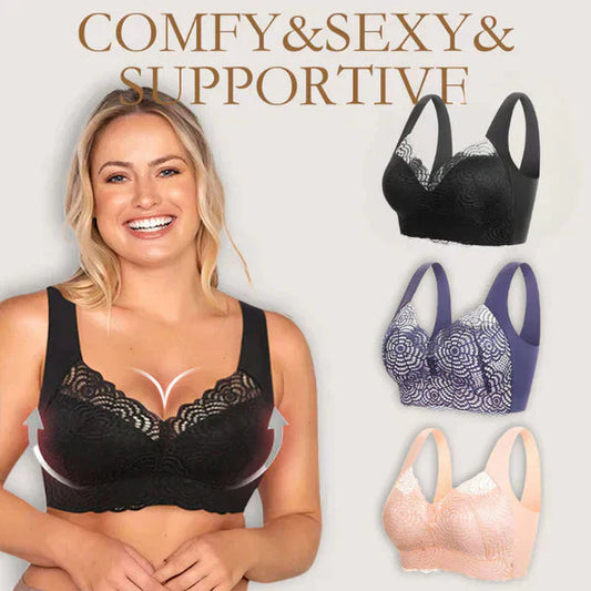 🌟Ultimate Lift Stretch Full Shape Seamless Lace Bra (3 PCS)