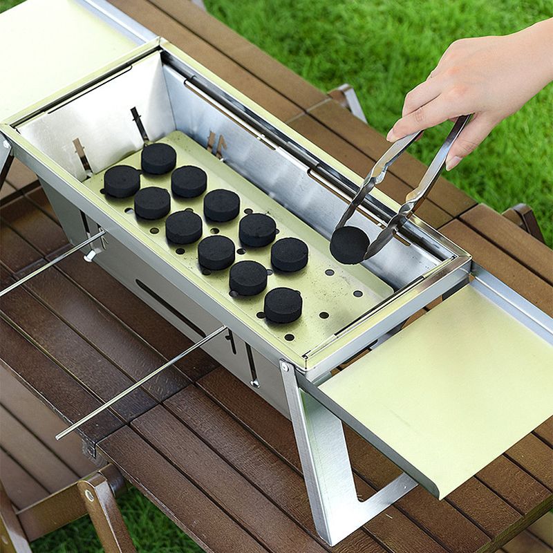 🔥🔥🔥Parrilla plegable de acero inoxidable para exteriores.
