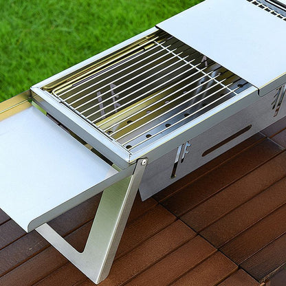 🔥🔥🔥Parrilla plegable de acero inoxidable para exteriores.