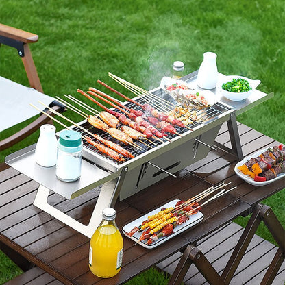 🔥🔥🔥Parrilla plegable de acero inoxidable para exteriores.