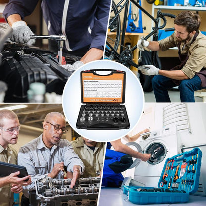 Moeder- en boutdraadregelingset voor de inspectie van vaste bouten of draadelementen