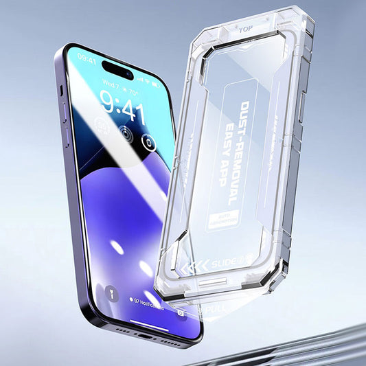 Auto-inriktning Anti-spion Display Protection Film för iPhone-serien