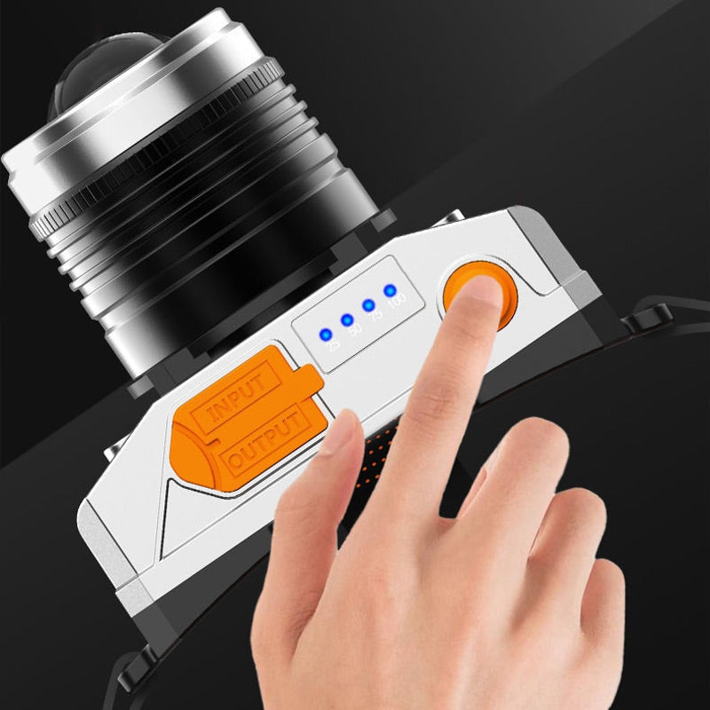 Oppladbar lys LED -lampe med bevegelsessensor