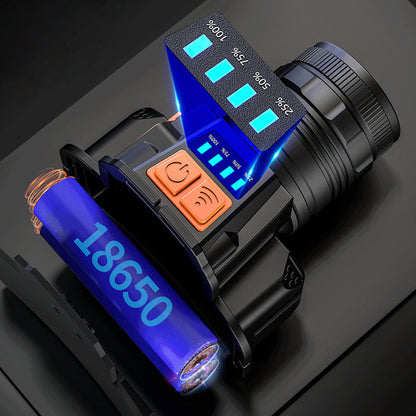 Linterna de faro impermeable, brillante y recargable