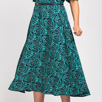🌸Sommer-Hot-Sale - 50% Rabatt🌸2025 Elegantes Maxikleid mit Gürtel und Print