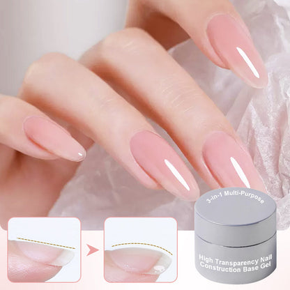 🎉Compra 3 y llévate 5 gratis💅Gel base para uñas multiusos 3 en 1 de alta transparencia.