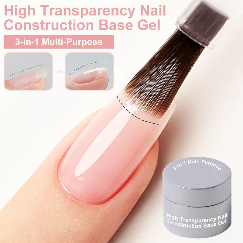 🎉Compra 3 y llévate 5 gratis💅Gel base para uñas multiusos 3 en 1 de alta transparencia.