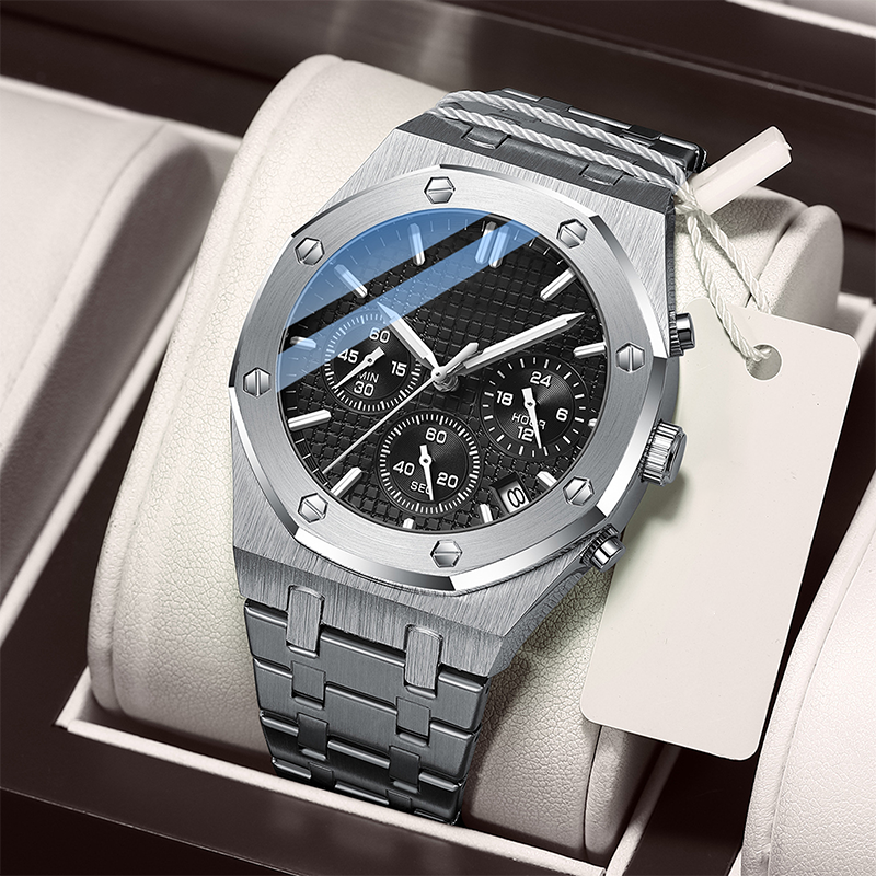 💎Reloj de cuarzo impermeable y luminoso para hombre.
