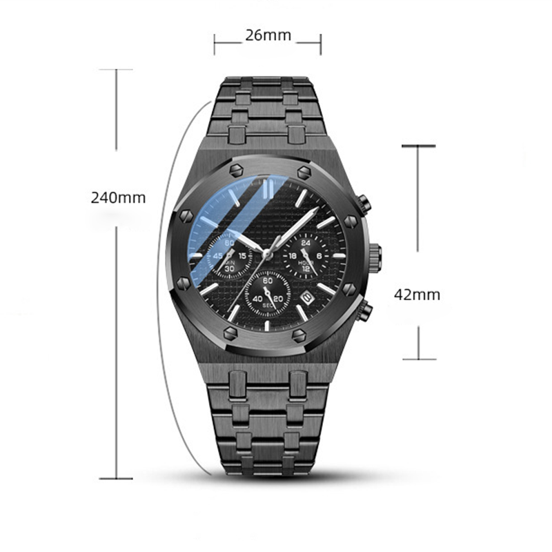 💎Reloj de cuarzo impermeable y luminoso para hombre.