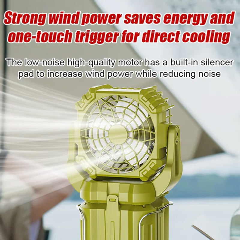 ☀️🔋Solar LED strong light outdoor fan lantern