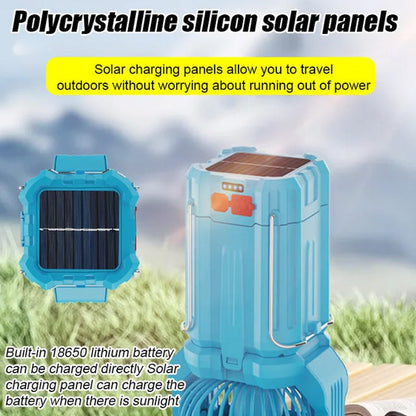 ☀️🔋Solar LED strong light outdoor fan lantern