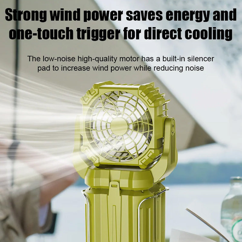☀️🔋Solar LED strong light outdoor fan lantern