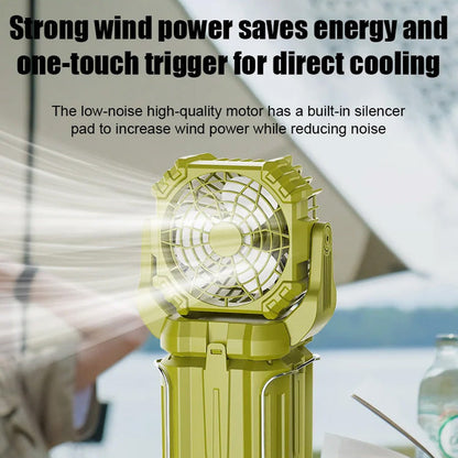 ☀️🔋Solar LED strong light outdoor fan lantern