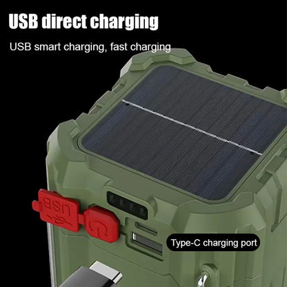☀️🔋Solar LED strong light outdoor fan lantern