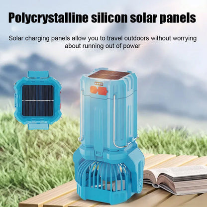 ☀️🔋Solar LED strong light outdoor fan lantern