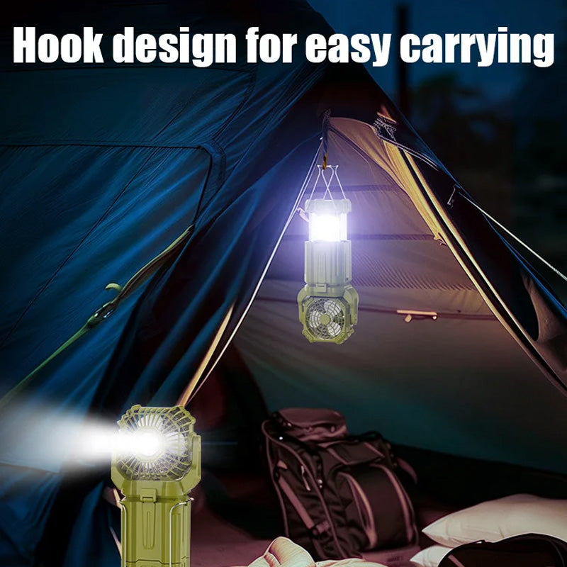 ☀️🔋Solar LED strong light outdoor fan lantern
