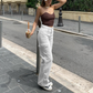 Pantaloni casual e sciolti con vita alta per le donne
