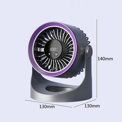 🔥Solange der Vorrat reicht 40 % Rabatt!🎉Kleiner tragbarer aufladbarer wandmontierter Ventilator mit Lampen
