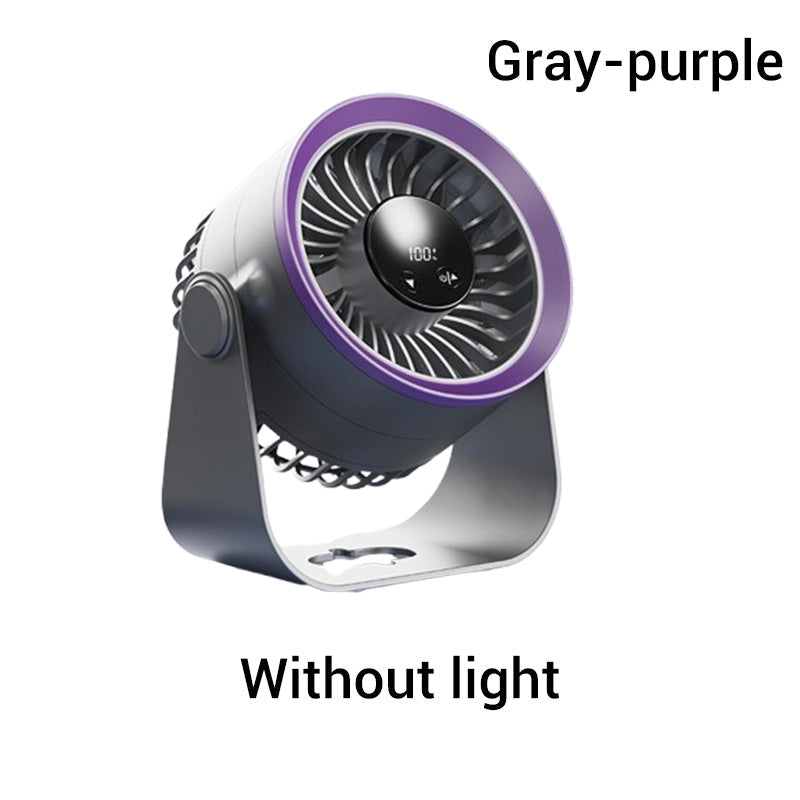 🔥Solange der Vorrat reicht 40 % Rabatt!🎉Kleiner tragbarer aufladbarer wandmontierter Ventilator mit Lampen