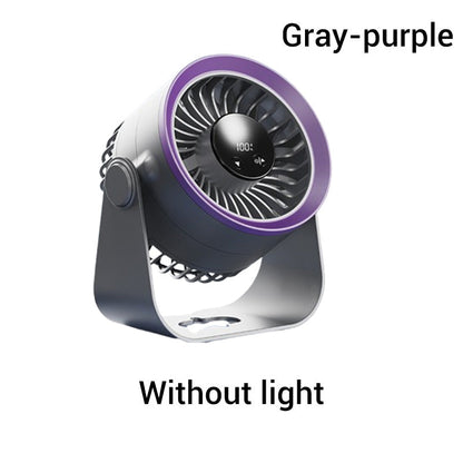 🔥Solange der Vorrat reicht 40 % Rabatt!🎉Kleiner tragbarer aufladbarer wandmontierter Ventilator mit Lampen