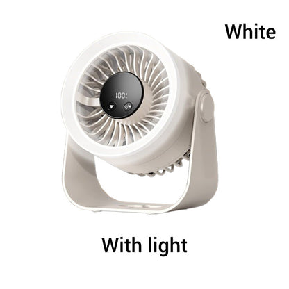 🔥Solange der Vorrat reicht 40 % Rabatt!🎉Kleiner tragbarer aufladbarer wandmontierter Ventilator mit Lampen
