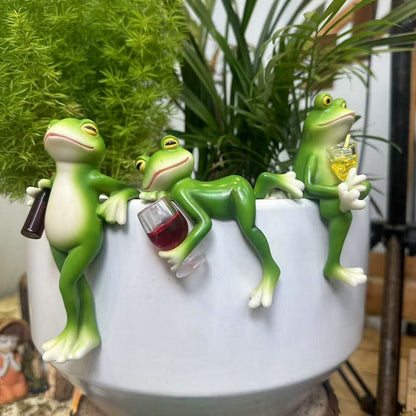 🐸Vårrea med 49 % rabatt🍃Groda Blomkruka Hängande Ornament