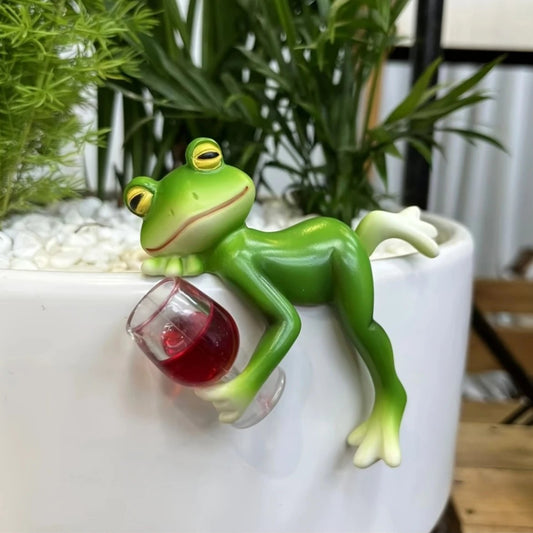🐸Vårsalg med 49 % rabatt🍃Froskblomsterpotte hengende ornament