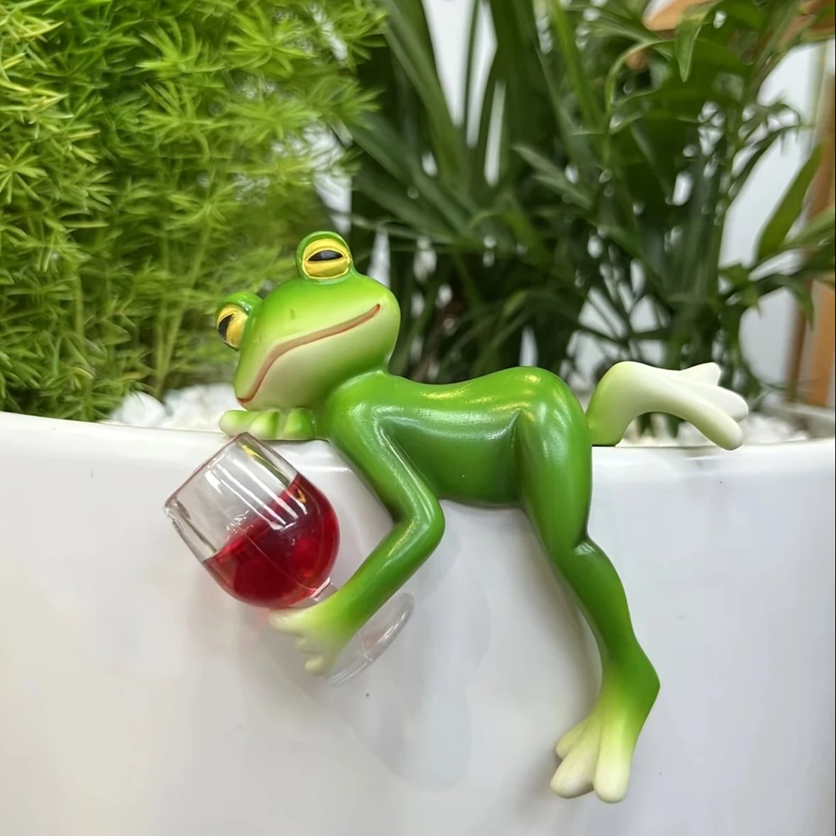 🐸Vårrea med 49 % rabatt🍃Groda Blomkruka Hängande Ornament
