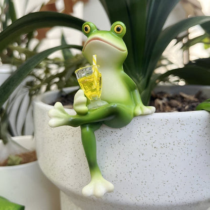 🐸Vårrea med 49 % rabatt🍃Groda Blomkruka Hängande Ornament