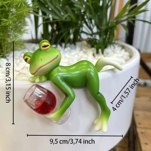 🐸Vårrea med 49 % rabatt🍃Groda Blomkruka Hängande Ornament