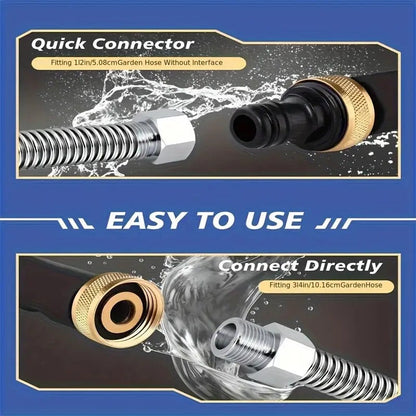 💦Hochdruckwasserpistole mit 3 austauschbaren Düsen – strapazierfähige Aluminiumlegierung