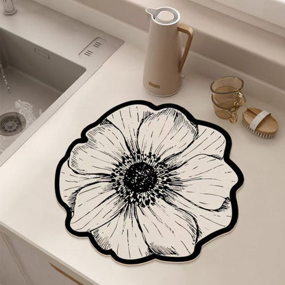 ⏳Oferta por tiempo limitado 💦 Esterilla escurridora con forma de flor para la encimera de la cocina